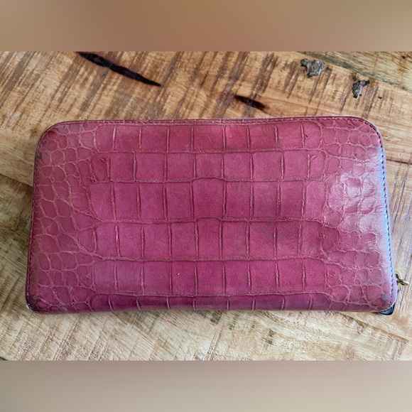 MIU MIU Croc Embossed Zippy Wallet - Picture 2 of 16